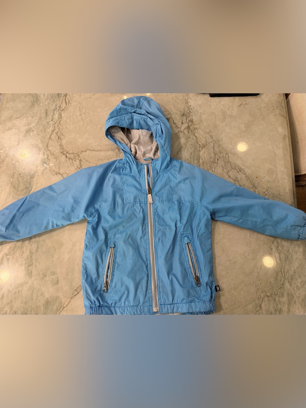 GAP Light Blue Hooded Rain Jacket Size 5